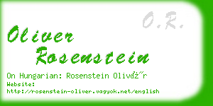 oliver rosenstein business card